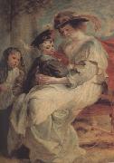 Peter Paul Rubens Helena Fourment with Two of ber Cbildren (mk01) oil painting